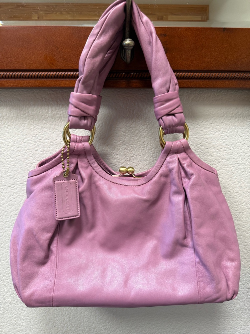 Coach Parker Kisslock Hobo Satchel 13437
